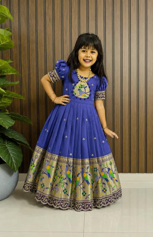 kids gown heavy crape Kids wear exporter in Gujarat